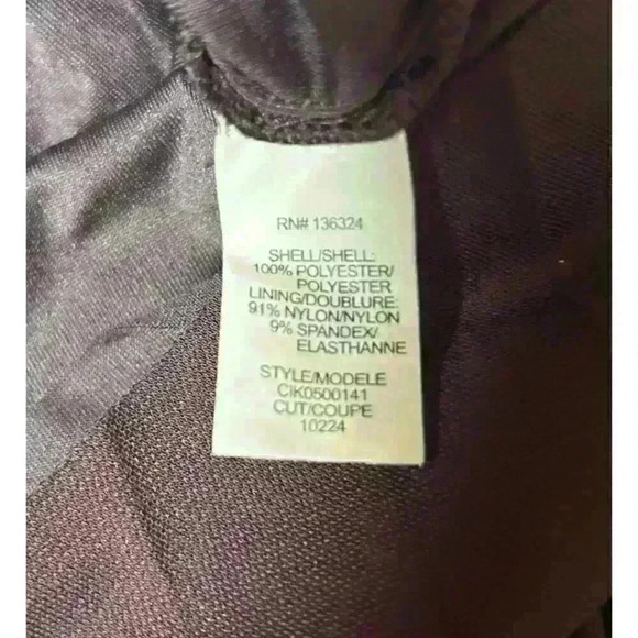 Halston Heritage Pleated Draped Sleeveless Midi Dress in Aubergine Women's 6 - Picture 4 of 4